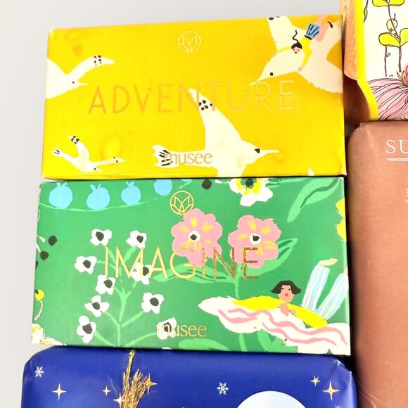 Luxury Soap Collection Shea Butter Eucalyptus Snow Patchouli Jasmine 7 Bars New - Picture 2 of 6